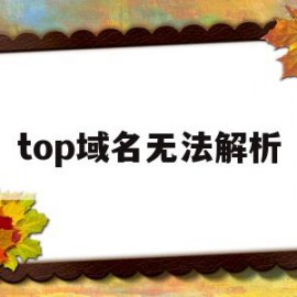 top域名无法解析(域名无法解析请检查网络设置)