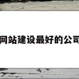 网站建设最好的公司(国内知名网站建设公司排名)