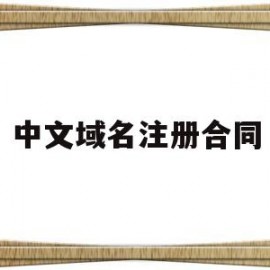 中文域名注册合同(中文域名注册合同怎么写)