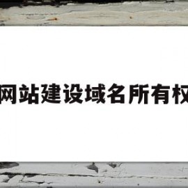 网站建设域名所有权(域名所有权可以随意变更吗)