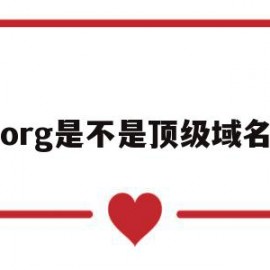 org是不是顶级域名(下面不属于顶级域名的是org)
