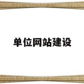 单位网站建设(单位网站建设需求分析怎么写的)