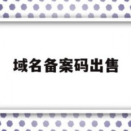 域名备案码出售(域名备案码多少钱)