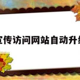 宣传访问网站自动升级(宣传访问网站自动升级什么意思)
