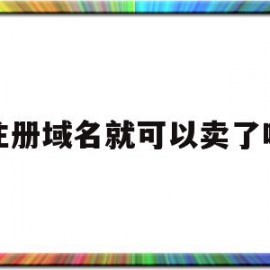 注册域名就可以卖了吗(注册了域名之后能赚钱吗)