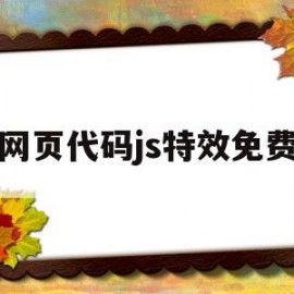 网页代码js特效免费(js常用网页特效)