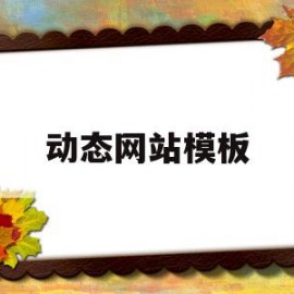 动态网站模板(动态网站的制作与设计)