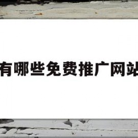 有哪些免费推广网站(免费推广的网站有哪些)