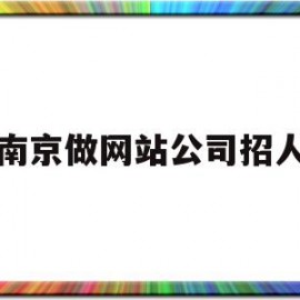 南京做网站公司招人(南京做网站的网络公司)