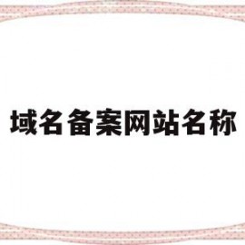 域名备案网站名称(域名备案网站名称可以随便写吗)