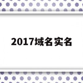 2017域名实名(域名实名认证后下一步怎么弄)