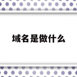 域名是做什么(域名做什么用怎么回答)