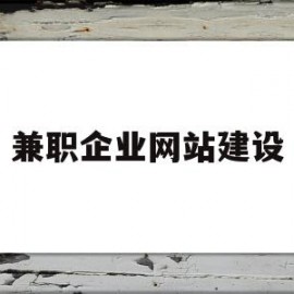 兼职企业网站建设的简单介绍