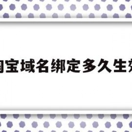 淘宝域名绑定多久生效(淘宝的域名一开始在谁手里)