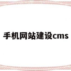 手机网站建设cms(手机网站建设套餐内容)