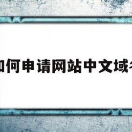 如何申请网站中文域名(中文网址域名注册多少费用)