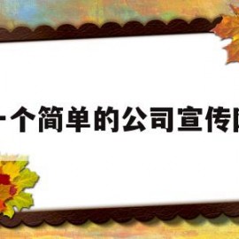 做一个简单的公司宣传网站(做一个简单的公司宣传网站要多少钱)