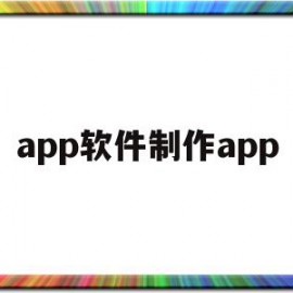 app软件制作app(app制作软件免费下载)