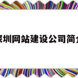 深圳网站建设公司简介(深圳网站建设公司简介范文)