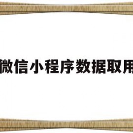 微信小程序数据取用(使用微信小程序的数据)