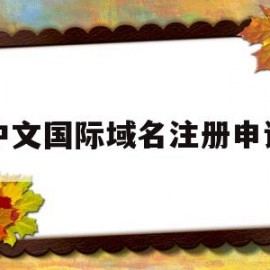 中文国际域名注册申请(中文国际域名注册申请条件)