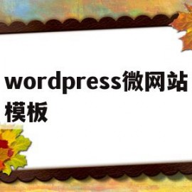wordpress微网站模板(wordpress企业网站模板)