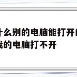 为什么别的电脑能打开的网站我的电脑打不开(网址其他电脑能打开)