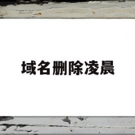 域名删除凌晨(域名被删除之后重新注册)