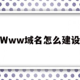 Www域名怎么建设(www域名表示的是什么)