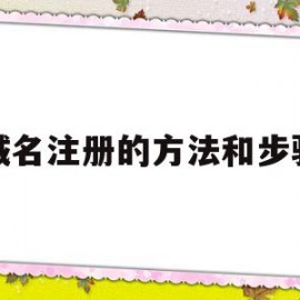 域名注册的方法和步骤(域名注册的流程是什么?)