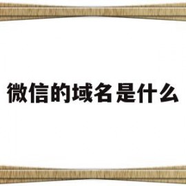 微信的域名是什么(微信的域名是什么样的)