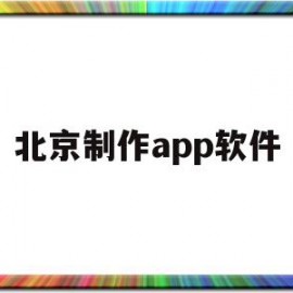北京制作app软件(北京做app的公司有哪些)