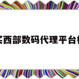 购买西部数码代理平台模板(西部数据总代理)