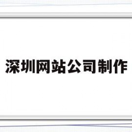 深圳网站公司制作(深圳网站制作公司好吗)