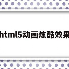 html5动画炫酷效果的简单介绍