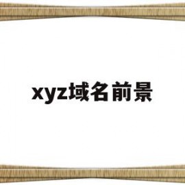 xyz域名前景(xyz域名什么意思)