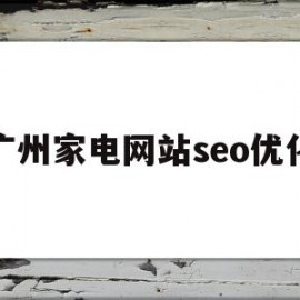 广州家电网站seo优化的简单介绍