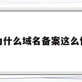 为什么域名备案这么慢(为什么域名备案这么慢呢)