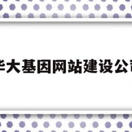 华大基因网站建设公司(华大基因科技服务有限公司)