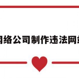 网络公司制作违法网站(网络公司制作违法网站怎么处理)