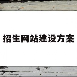 招生网站建设方案(招生信息发布网站有哪些)