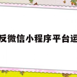 违反微信小程序平台运营(违反微信小程序平台运营怎么处理)