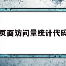 页面访问量统计代码(nginx统计访问量)
