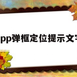 app弹框定位提示文字(弹出定位对话框是什么快捷键)