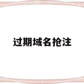 过期域名抢注(过期域名抢注流程)
