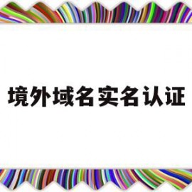境外域名实名认证(国外注册域名需要实名吗)