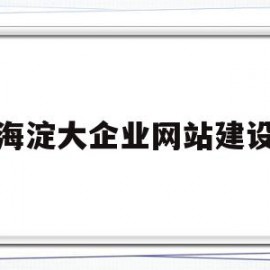 关于海淀大企业网站建设的信息