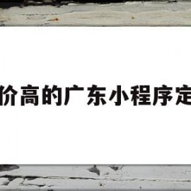 评价高的广东小程序定制(评价高的广东小程序定制是真的吗)
