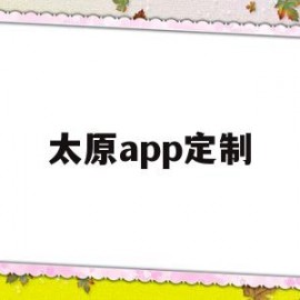 太原app定制(太原定制加工厂)