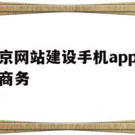 北京网站建设手机app电子商务(北京网站建设手机app电子商务平台)